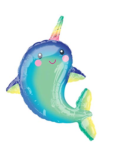 NARWHAL SUPER SHAPE MYLAR BALLOON
