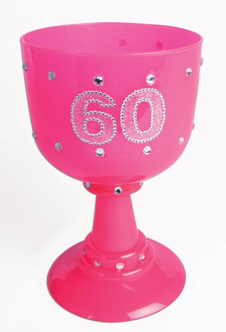 Pink Rhinestone Goblet - 60