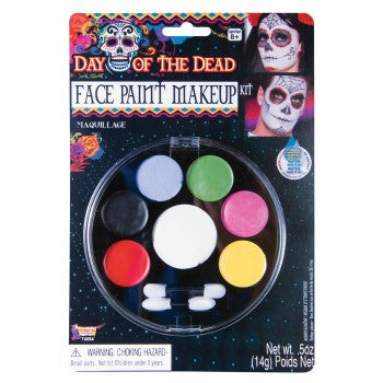 Bright Colored Day of the Dead Makeup Kit