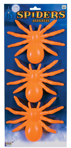 BLO-MOLDED NEON SPIDERS 3PCS/CARD