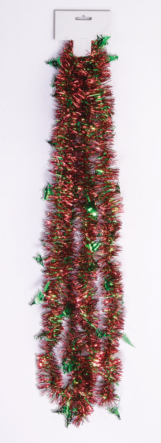 Red & Green Tree Tinsel Garland - 9ft. Long