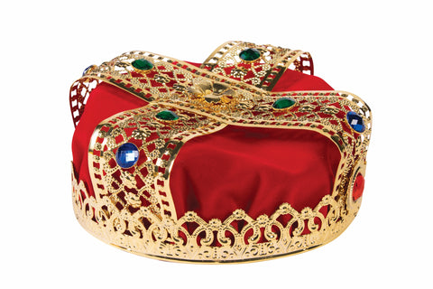 RED & GOLD JEWELED CROWN EACH IN ACETATE BOX