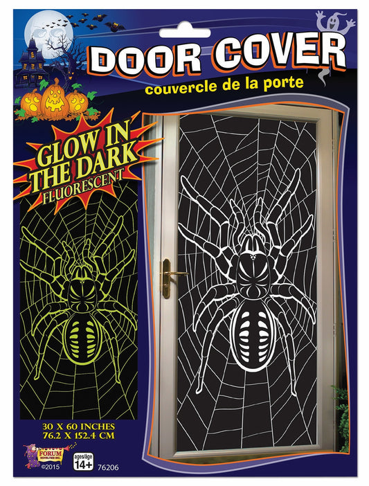 Glow in the Dark Spider Door Cover