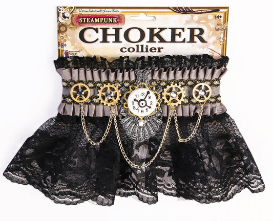 Steampunk Black/Grey Choker