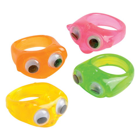 Wiggle eye rings assorted colors 12 count