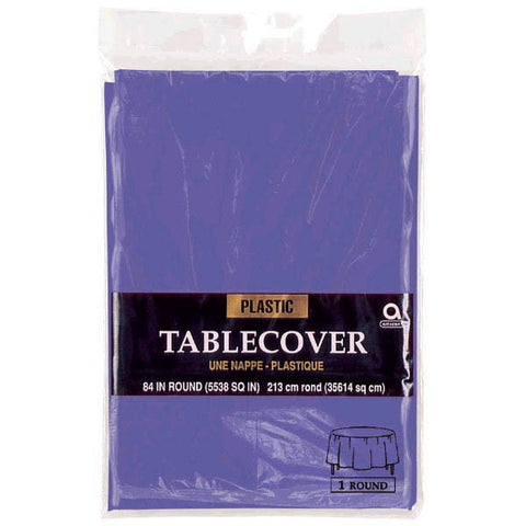 New Purple Round Plastic Table Cover
