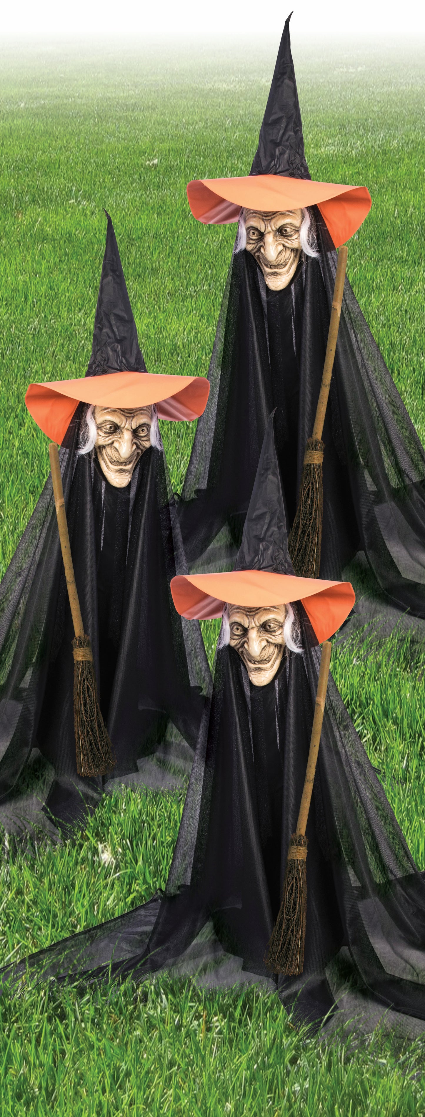WITCH LAWN STAKES 3PCS/PKG