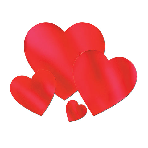 CUTOUT - HEART RED FOIL 9"