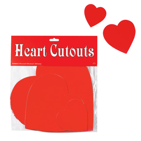 Red Heart Cutouts - Assorted Sizes