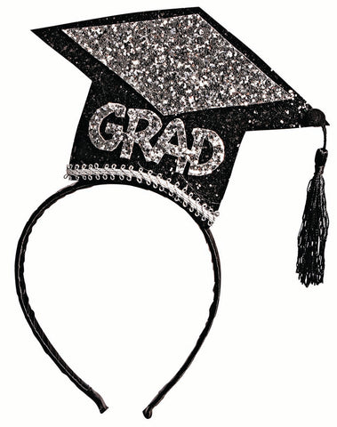 Glitzy Silver Graduation Headband