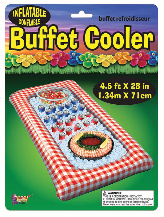 Red Gingham Inflatable Buffet Cooler