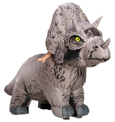 INFLATABLE JURASSIC WORLD TRICERATOPS COSTUME - ADULT