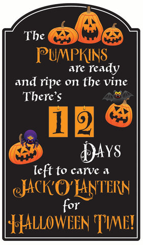 Countdown to Halloween Sign