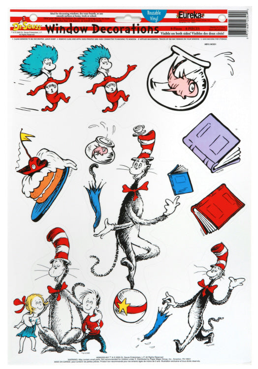 DR SEUSS WINDOW CLINGS