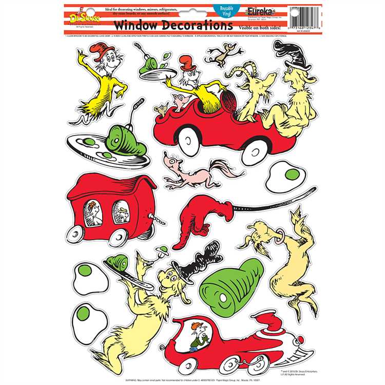 DR SEUSS WINDOW CLINGS