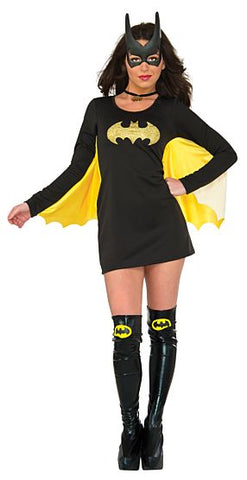 BATGIRL ADULT DRESS WITH ATTACHED WINGS
