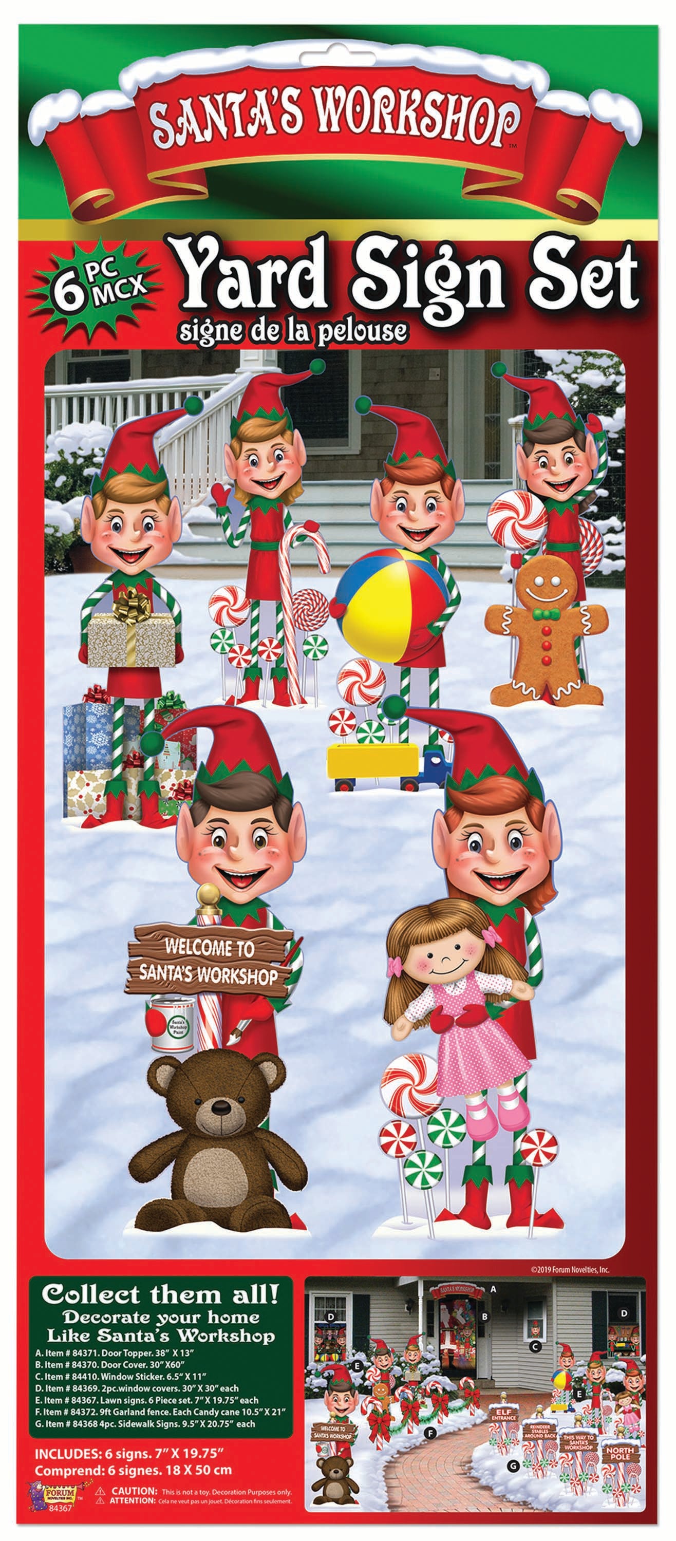 SANTA'S WORKSHOP YARD SIGNS