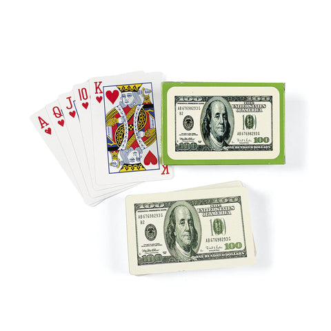 PLAYING CARDS - $100 BILL 12/UNIT