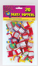 PARTY POPPERS - ASSORTED COLORS