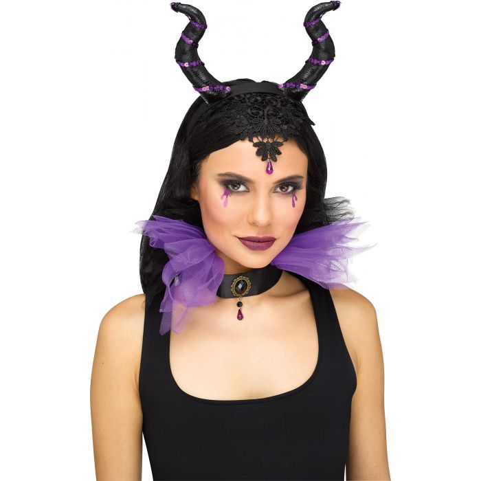 Queen Black Horn Headband