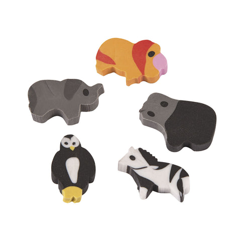 Mini Zoo Animal Erasers