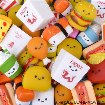 2" RUBBER FAST FOOD COLLECTIBLES 50PCS