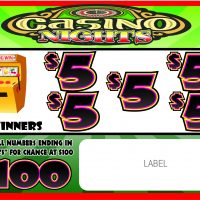 CASINO NIGHTS PULL TAB 182 TICKETS