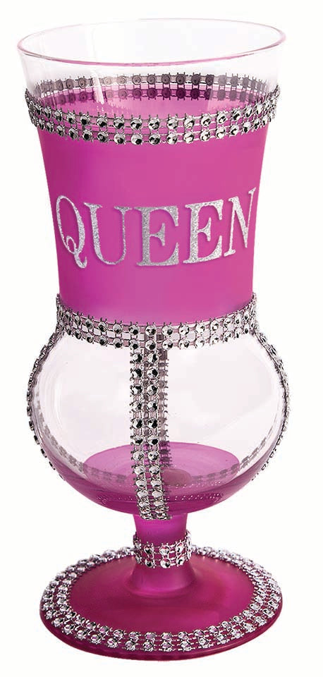 Pink Rhinestone Queen Goblet
