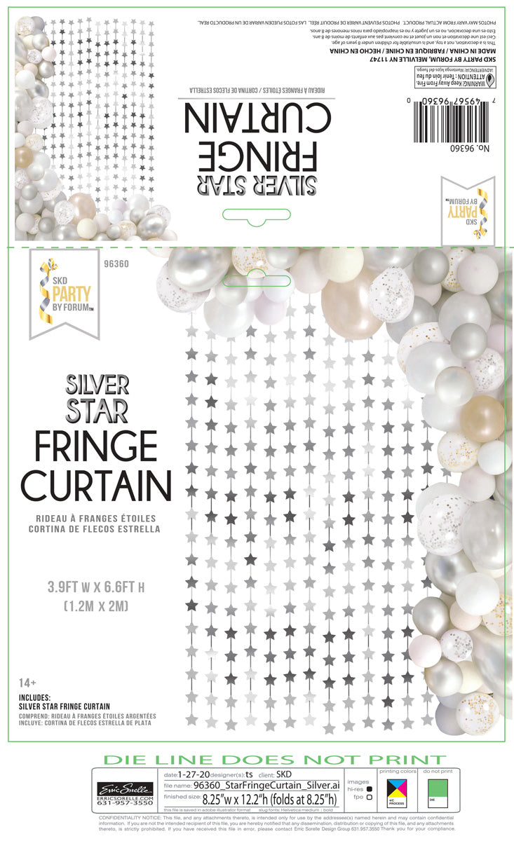 SILVER STAR FRINGE CURTAIN