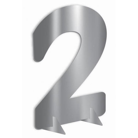24″ Silver Metallic Number 2