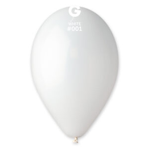 White Gemar Latex Balloon- # 001
