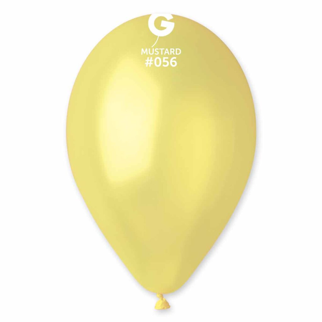Baby Yellow Metallic Gemar Latex Balloons- #056