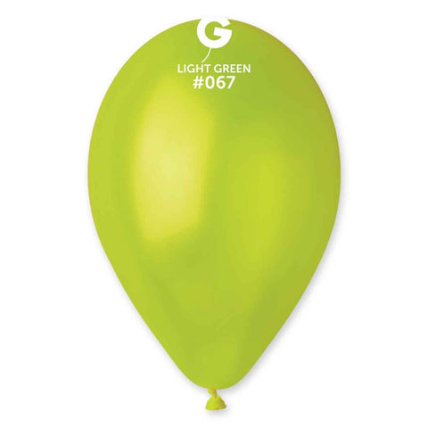 #067 LIGHT GREEN GEMAR METALLIC LATEX BALLOONS
