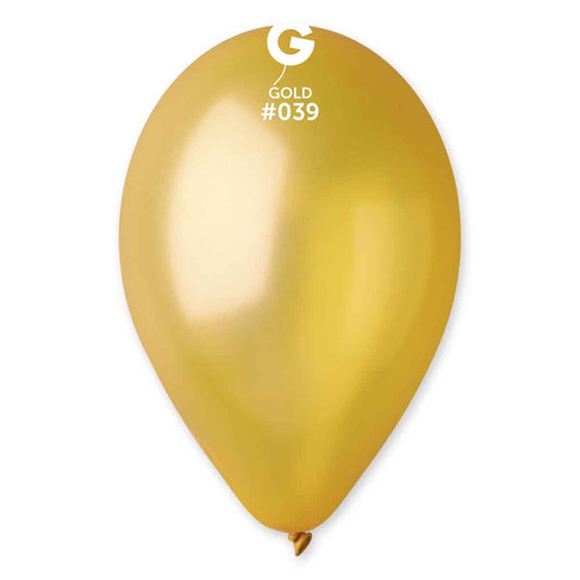 Yellow Gold Metallic Gemar Latex Balloons- #039