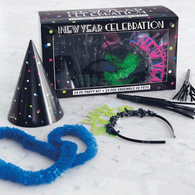 Polka Dot New Year's Celebration Kit for 8 People