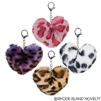 Plush Heart Pom Pom Keychains