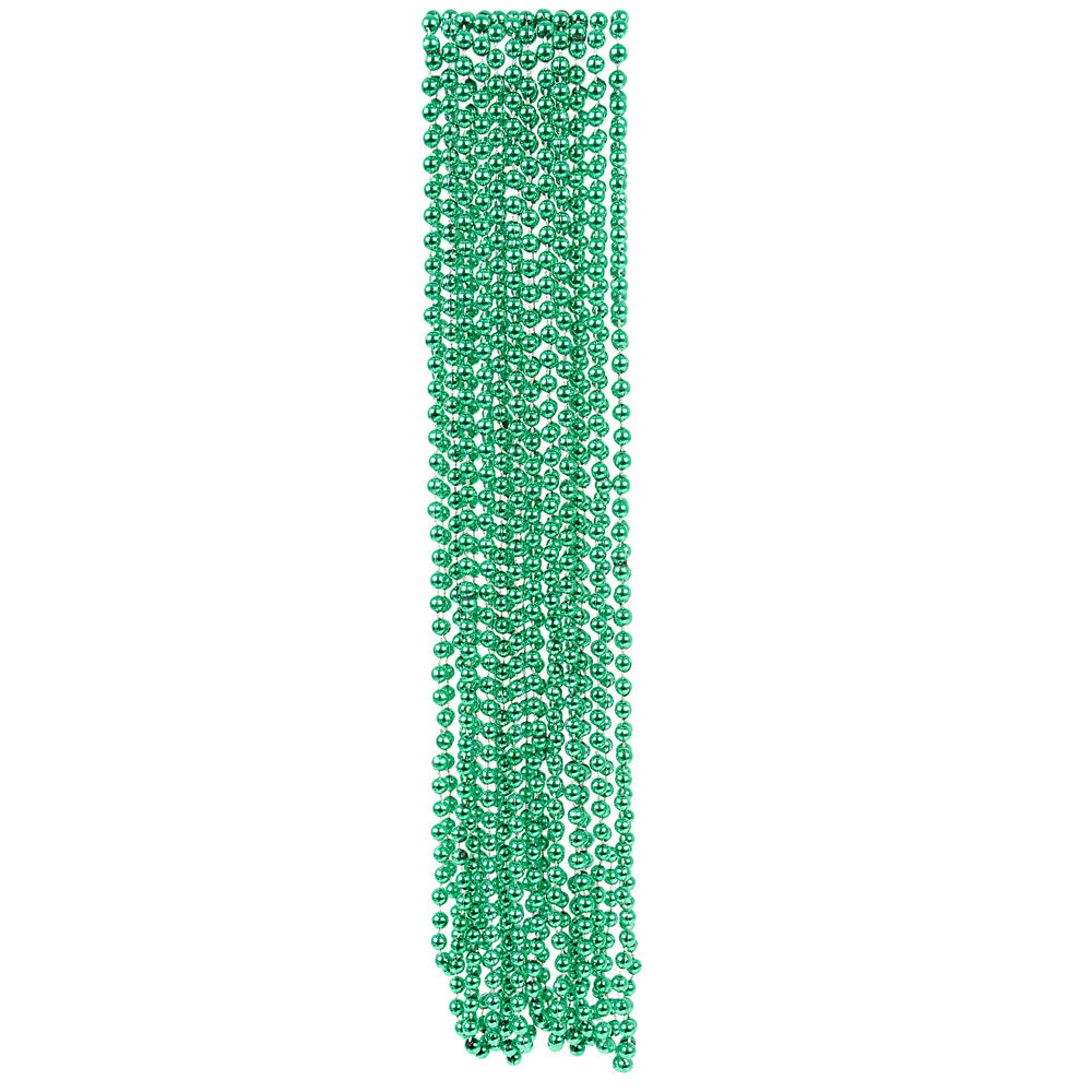 GREEN BEAD NECKLACES 12CT