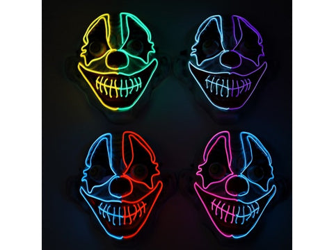 CLOWN TWO TONE LIGHT UP MASK