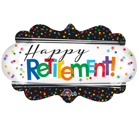 RETIREMENT SUPER SHAPE MYLAR BALLOON