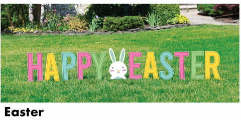HAPPY EASTER YARD SIGN