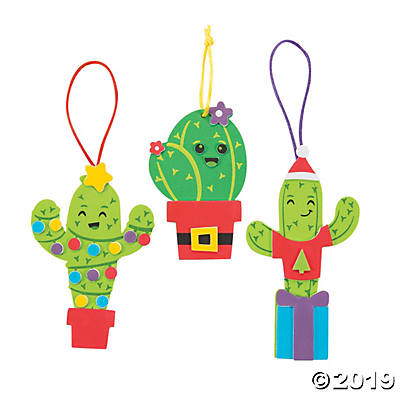 CHRISTMAS CACTUS ORNAMENT CRAFT KIT MAKES 12