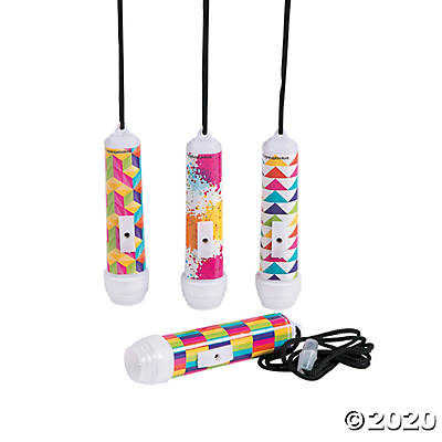 Printed Mini Flashlight Necklaces