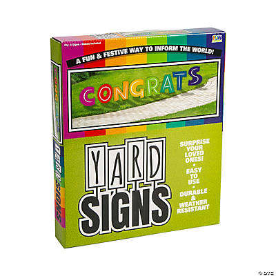 CONGRATS COLORFUL YARD SIGN KIT