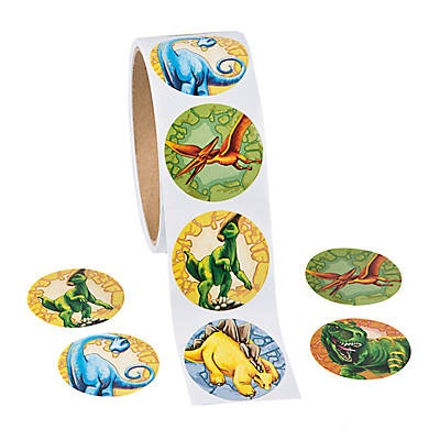 Dinosaur Roll Stickers