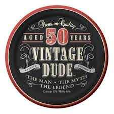 50 VINTAGE DUDE CAKE PLATES