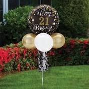 AIR FILLED BALLOON YARD SIGN KIT - HAPPY ADD AN AGE BIRTHDAY