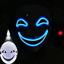 BLACK BULLET SMILE FACE LIGHT UP MASK