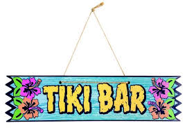 Luau Tiki Bar Plaque