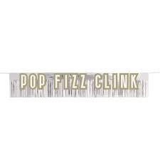 POP FIZZ CLINK NEW YEAR BANNER