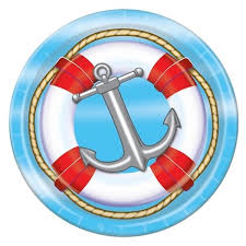 Nautical 9" Paper Plates - 8ct.